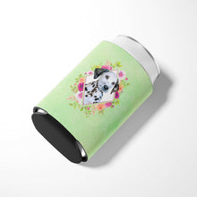 Load image into Gallery viewer, Dalmatian Puppy Green Flowers Can or Bottle Hugger CK4296CC