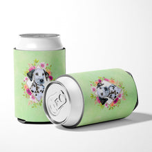 Load image into Gallery viewer, Dalmatian Puppy Green Flowers Can or Bottle Hugger CK4296CC