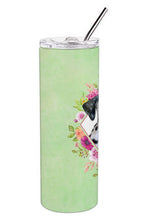 Load image into Gallery viewer, Dalmatian Puppy Green Flowers Double Walled Stainless Steel 20 oz Skinny Tumbler CK4296TBL20