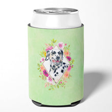 Load image into Gallery viewer, Dalmatian Green Flowers Can or Bottle Hugger CK4297CC