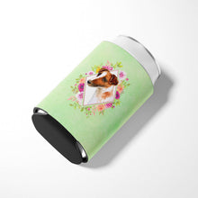 Load image into Gallery viewer, Jack Russell Terrier Green Flowers Can or Bottle Hugger CK4301CC
