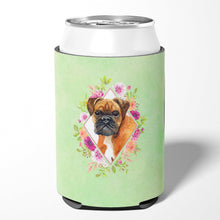 Load image into Gallery viewer, German Boxer Green Flowers Can or Bottle Hugger CK4305CC