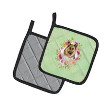 Load image into Gallery viewer, German Shepherd #1 Green Flowers Pot Holders - Set of 2 - Heat-Resistant Kitchen Essentials CK4306PTHD