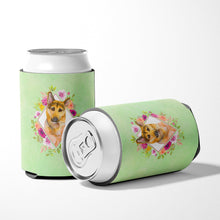 Load image into Gallery viewer, German Shepherd #2 Green Flowers Can or Bottle Hugger CK4307CC
