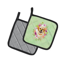 Load image into Gallery viewer, Golden Retriever Green Flowers Pot Holders - Set of 2 - Heat-Resistant Kitchen Essentials CK4309PTHD
