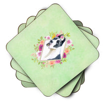 Load image into Gallery viewer, Great Dane Green Flowers Coasters - Set of 4 Lightweight Foam, Absorbent Drink Coasters  CK4310FC