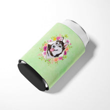 Load image into Gallery viewer, Siberian Husky #1 Green Flowers Can or Bottle Hugger CK4311CC