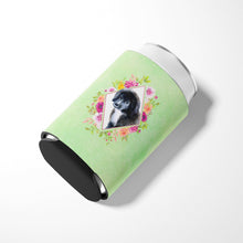Load image into Gallery viewer, Newfoundland Puppy Green Flowers Can or Bottle Hugger CK4324CC