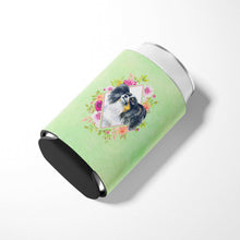 Load image into Gallery viewer, Papillon Green Flowers Can or Bottle Hugger CK4325CC