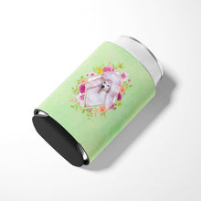 Load image into Gallery viewer, Standard White Poodle Green Flowers Can or Bottle Hugger CK4331CC