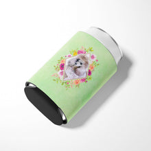 Load image into Gallery viewer, Standard Grey Poodle Green Flowers Can or Bottle Hugger CK4333CC