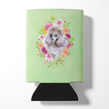 Load image into Gallery viewer, Standard Grey Poodle Green Flowers Can or Bottle Hugger CK4333CC