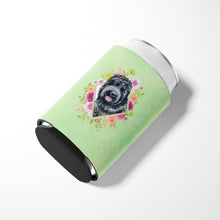 Load image into Gallery viewer, Russian Black Terrier Green Flowers Can or Bottle Hugger CK4336CC