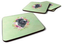 Load image into Gallery viewer, Giant Schnauzer Green Flowers Coasters - Set of 4 Lightweight Foam, Absorbent Drink Coasters  CK4338FC