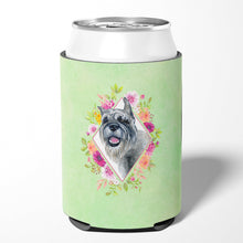 Load image into Gallery viewer, Schnauzer Green Flowers Can or Bottle Hugger CK4339CC
