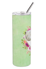 Load image into Gallery viewer, Sealyham Terrier Green Flowers Double Walled Stainless Steel 20 oz Skinny Tumbler CK4340TBL20