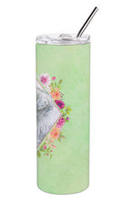 Load image into Gallery viewer, Sealyham Terrier Green Flowers Double Walled Stainless Steel 20 oz Skinny Tumbler CK4340TBL20
