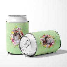Load image into Gallery viewer, Shih Tzu Green Flowers Can or Bottle Hugger CK4344CC