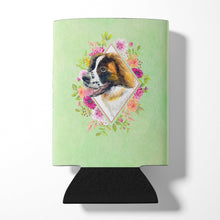 Load image into Gallery viewer, Saint Bernard #2 Green Flowers Can or Bottle Hugger CK4347CC