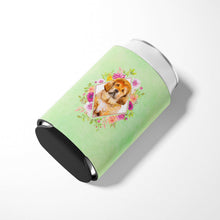 Load image into Gallery viewer, Tibetian Mastiff Puppy Green Flowers Can or Bottle Hugger CK4349CC