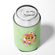 Load image into Gallery viewer, Tibetian Mastiff Puppy Green Flowers Can or Bottle Hugger CK4349CC