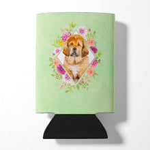 Load image into Gallery viewer, Tibetian Mastiff Puppy Green Flowers Can or Bottle Hugger CK4349CC