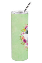 Load image into Gallery viewer, Weimaraner Green Flowers Double Walled Stainless Steel 20 oz Skinny Tumbler CK4351TBL20
