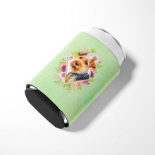 Load image into Gallery viewer, Welsh Terrier Green Flowers Can or Bottle Hugger CK4352CC