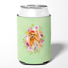 Load image into Gallery viewer, Yorkshire Terrier #2 Green Flowers Can or Bottle Hugger CK4355CC