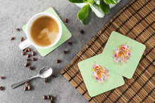 Load image into Gallery viewer, Yorkshire Terrier #2 Green Flowers Coasters - Set of 4 Lightweight Foam, Absorbent Drink Coasters  CK4355FC
