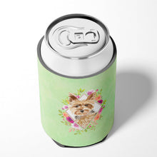 Load image into Gallery viewer, Yorkie Green Flowers Can or Bottle Hugger CK4357CC