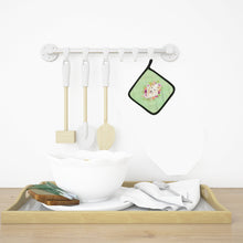 Load image into Gallery viewer, White Collie Green Flowers Pot Holders - Set of 2 - Heat-Resistant Kitchen Essentials CK4361PTHD