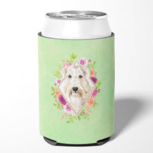 Load image into Gallery viewer, Wheaten Terrier Green Flowers Can or Bottle Hugger CK4362CC