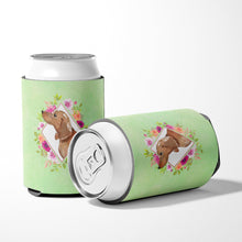 Load image into Gallery viewer, Dachshund Green Flowers Can or Bottle Hugger CK4367CC