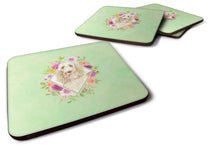 Load image into Gallery viewer, Spinone Italiano Green Flowers Coasters - Set of 4 Lightweight Foam, Absorbent Drink Coasters  CK4369FC