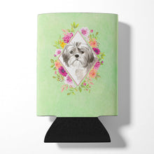 Load image into Gallery viewer, Shih Tzu Puppy Green Flowers Can or Bottle Hugger CK4371CC