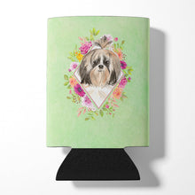 Load image into Gallery viewer, Shih Tzu Green Flowers Can or Bottle Hugger CK4372CC