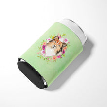 Load image into Gallery viewer, Sheltie Green Flowers Can or Bottle Hugger CK4373CC
