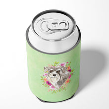 Load image into Gallery viewer, Schnauzer #1 Green Flowers Can or Bottle Hugger CK4375CC