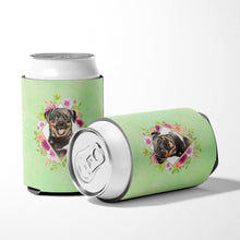 Load image into Gallery viewer, Rottweiler Green Flowers Can or Bottle Hugger CK4377CC