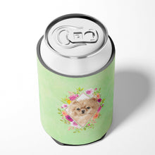 Load image into Gallery viewer, Pomeranian Green Flowers Can or Bottle Hugger CK4379CC