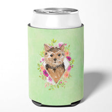 Load image into Gallery viewer, Norwich Terrier Green Flowers Can or Bottle Hugger CK4380CC