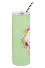 Load image into Gallery viewer, Maltese Green Flowers Double Walled Stainless Steel 20 oz Skinny Tumbler CK4383TBL20