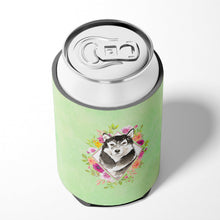 Load image into Gallery viewer, Alaskan Malamute Green Flowers Can or Bottle Hugger CK4384CC