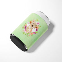 Load image into Gallery viewer, Yellow Lab Green Flowers Can or Bottle Hugger CK4387CC