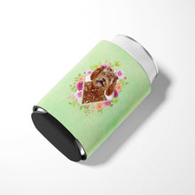 Load image into Gallery viewer, Labradoodle Green Flowers Can or Bottle Hugger CK4388CC