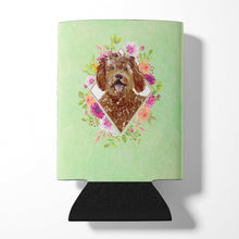 Load image into Gallery viewer, Labradoodle Green Flowers Can or Bottle Hugger CK4388CC