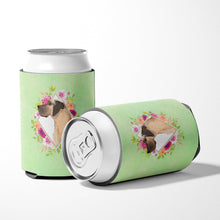 Load image into Gallery viewer, Fawn Great Dane Green Flowers Can or Bottle Hugger CK4394CC