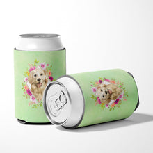 Load image into Gallery viewer, Golden Retriever Green Flowers Can or Bottle Hugger CK4395CC