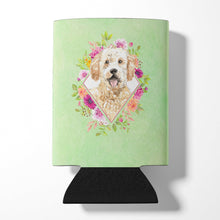 Load image into Gallery viewer, Goldendoodle Green Flowers Can or Bottle Hugger CK4396CC